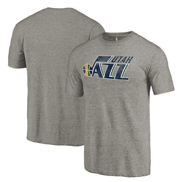 Men's Utah Jazz Distressed Team Logo Gray T-Shirt FengYun,We sell and wholesale Men's Utah Jazz Distressed Team Logo Gray T-Shirt FengYun on line form chian!